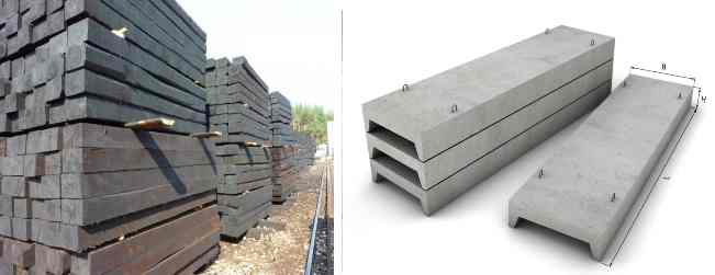 материал для изготовления заезда на дачу - шпалы и плиты